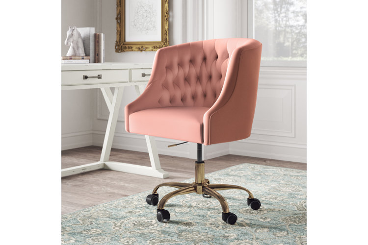 Rose colored deals office chair